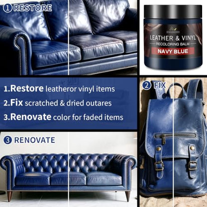 Leather Recoloring Balm and Leather Repair Kit for Furniture