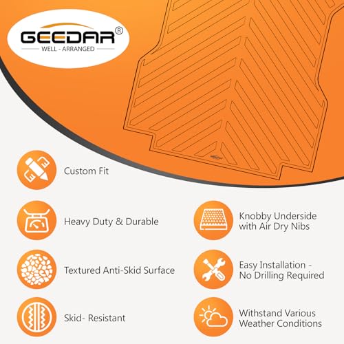 Rubber Bed Mat Compatible with 2024 2025 Toyota Tacoma 5Ft Heavy Duty Truck Bed Mat for Toyota Tacoma 5ft Truck Bed Liner