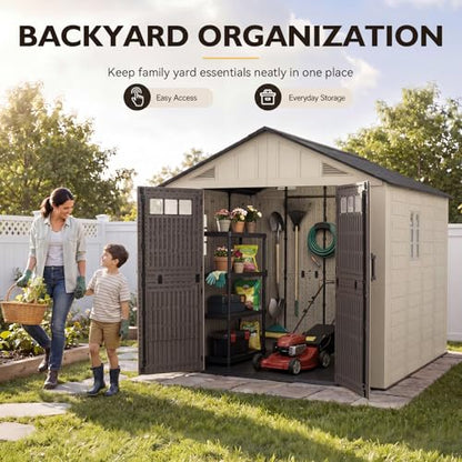 8x10 Ft Outdoor Storage Shed with Floor