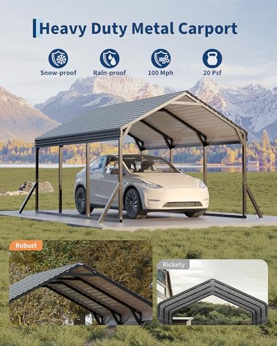 10x15x9 ft Metal Carport