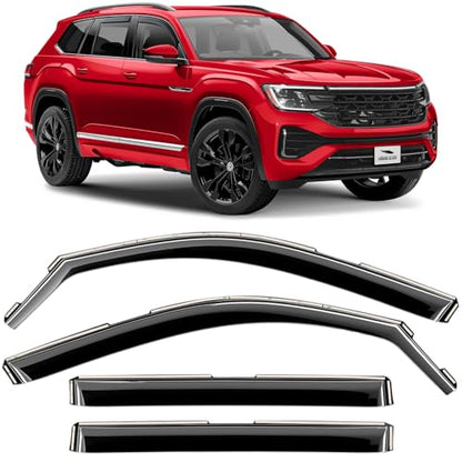 in Channel Extra Durable Rain Guards for Volkswagen Atlas 2018