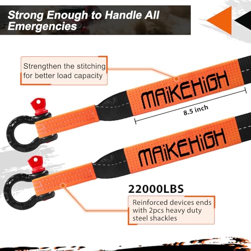 Tow Strap Heavy Duty with Hooks (2 Count)