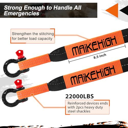 Tow Strap Heavy Duty with Hooks (2 Count)