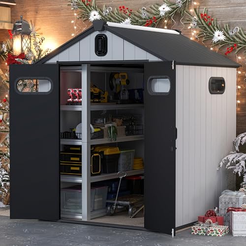 Domi 6x6 FT Resin Outdoor Storage Shed