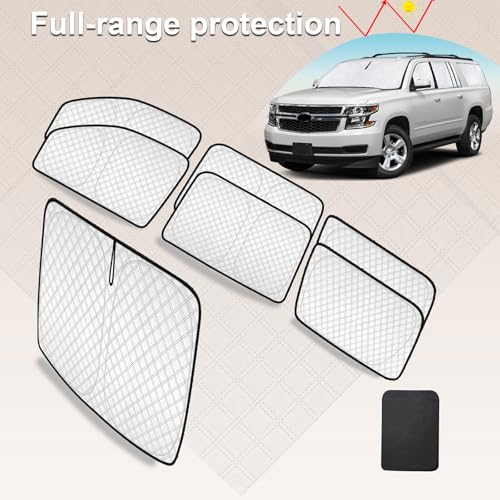 7pcs Thicken Sun Shades for Chevy Suburban 2015