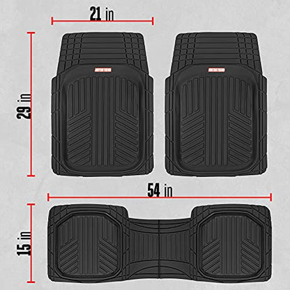 FlexTough™ Deep Dish Plus Rubber Car Floor Mats with Trunk Mat Cargo Liner