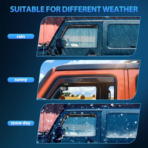 in Channel Window Visors for Wrangler JL 2018