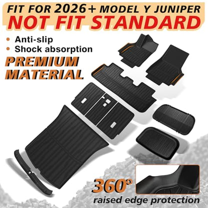 10PCS Floor Mats Full Set for 2025 2026 Tesla Model Y Juniper