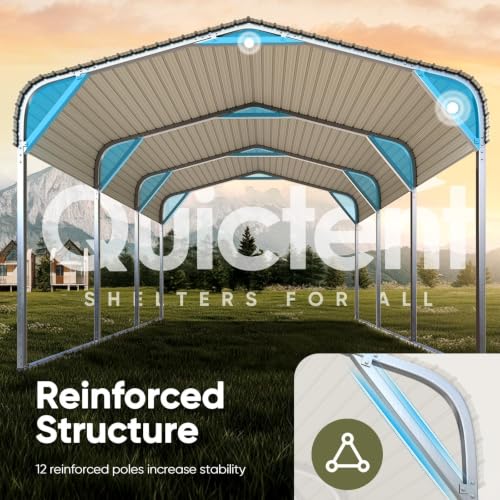 10x15 FT Heavy Duty Metal Carport