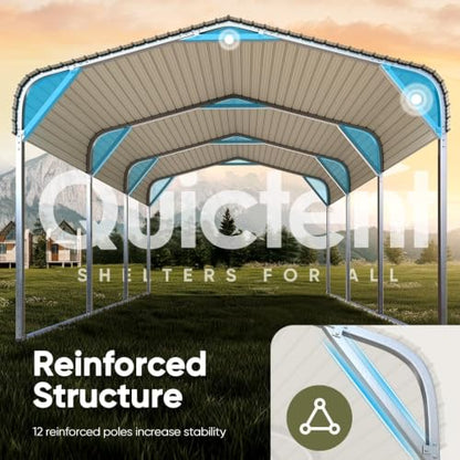 10x15 FT Heavy Duty Metal Carport