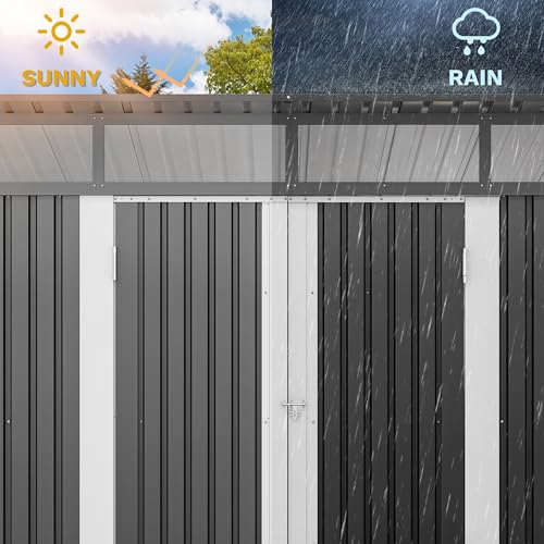 9x4 FT Outdoor Storage Shed with Acrylic Windows