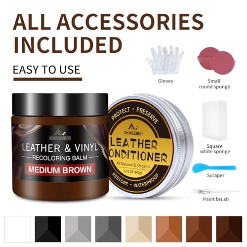 Leather Recoloring Balm with 100ml Mink Oil