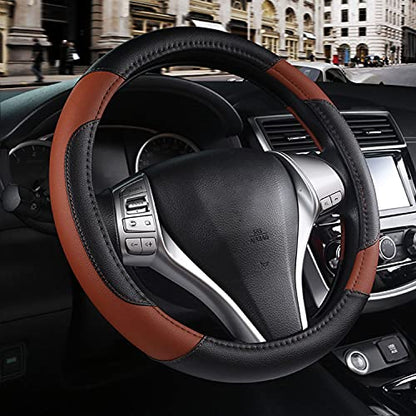 Leather Car Steering Wheel Cover