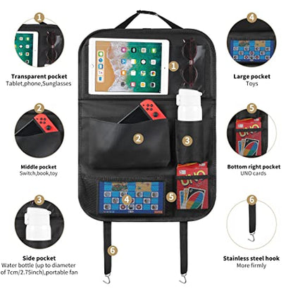 Car Backseat Organizer with Foldable Tablet Holder (19.0479 Ounce)