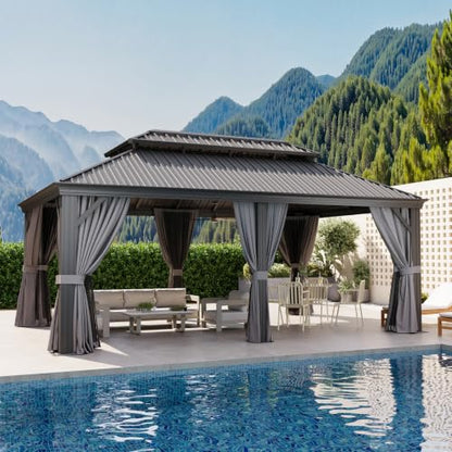 14' X 20' Hardtop Gazebo with Drainage