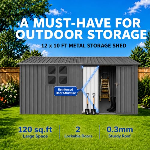 10x12 FT Outdoor Storage Shed