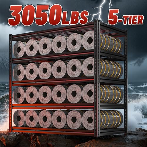 5 Tier Heavy Duty Storage Shelves for Garage Basement Warehouse
