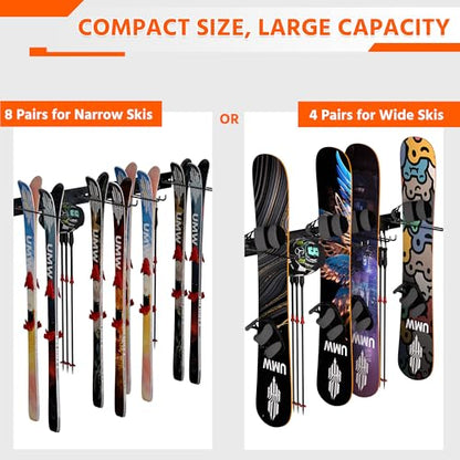 Ski Rack Wall Mounted Ski Storage Rack
