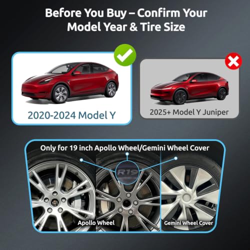 Wheel Rim Protector for Tesla Model Y Gemini 19 inch Apollo Wheels 2020