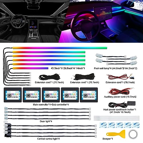 Dreamcolor Acrylic Interior Car LED Strip Light with Wireless APP