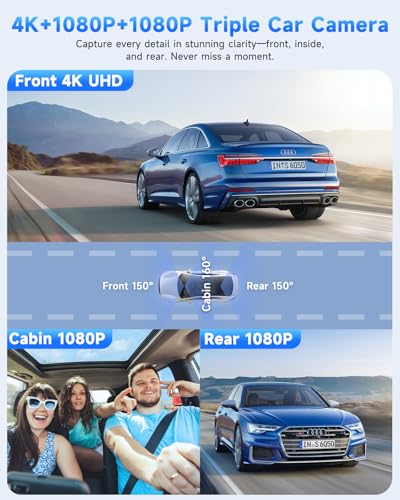 4K 3 Channel Dash Cam