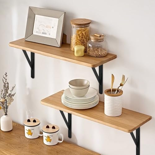 8 Pack L12 x H 8" Black Heavy Duty Shelf Brackets with Screws Metal Shelf Brackets Shelf Support Angle Brackets for Shelves L Brackets Heavy Duty Floating Shelf (8 Count)