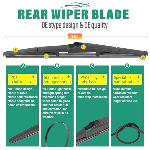 Windshield Wiper Blades Replacement for Toyota Sienna 2011