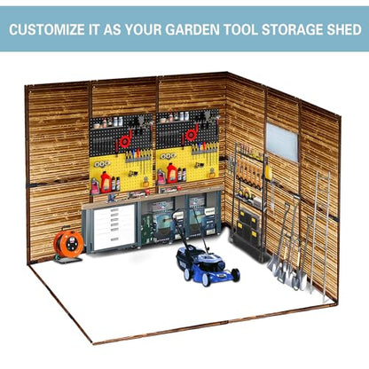 8x6 Ft Outdoor Storage Shed with Windows