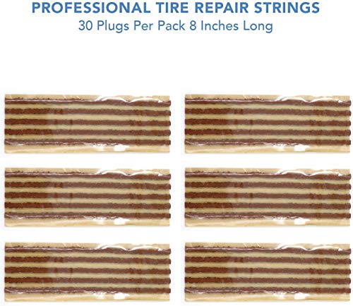 30 pcs 8" Brown Tire Repair Strings Tire Repair Plugs (30 Count)
