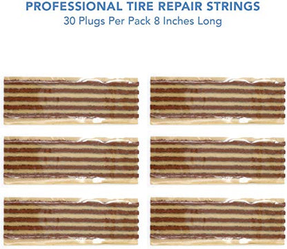 30 pcs 8" Brown Tire Repair Strings Tire Repair Plugs (30 Count)