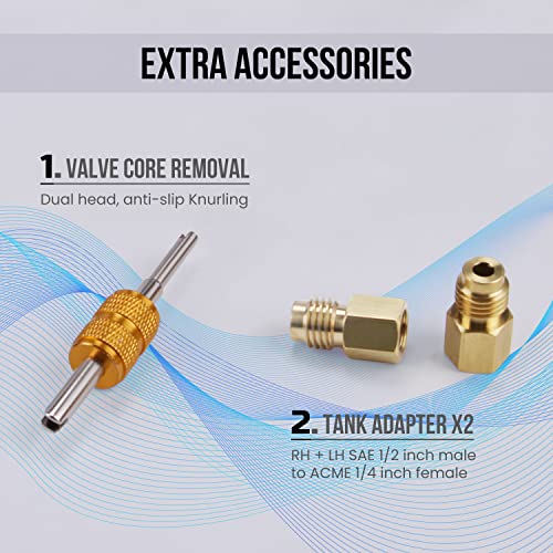 Car A C R1234YF Adapter with Self Sealing Can Tap
