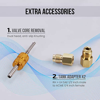 Car A C R1234YF Adapter with Self Sealing Can Tap