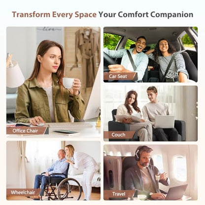 Car Headrest and Lumbar Support Pillow for Car Office Chair