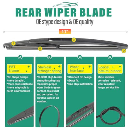 Windshield Wiper Blades Replacement for Chevy Sonic 2012