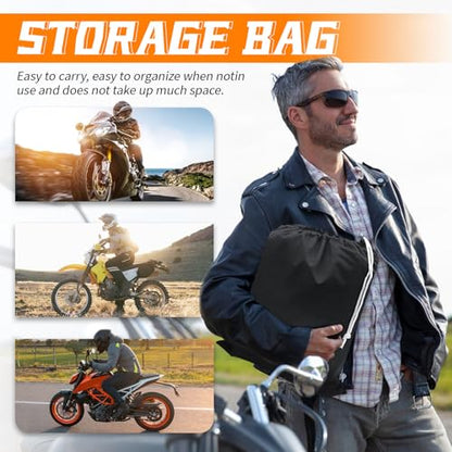 Motorcycle Cover Waterproof for Cruisers Bikes 96" Silver