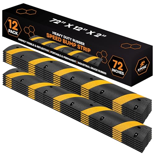 6 Ft Rubber Speed Bump (12 Count)