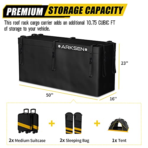 Hitch Cargo Carrier Bag for 19" x 53" Baskets Waterproof 10.75 Cubic Feet Large Capacity Luggage Storage