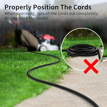 Indoor Outdoor Black Extension Cord 75 FT Waterproof 16