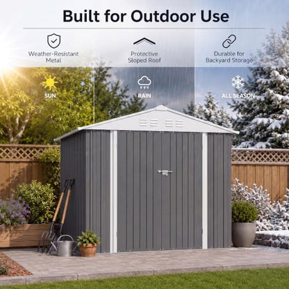 8x6 FT Outdoor Storage Shed