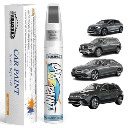 992 7992 Selenite Gray Metallic Car Touch Up Paint Compatible with Mercedes