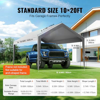 Carport Replacement Canopy Cover 10 x 20 ft
