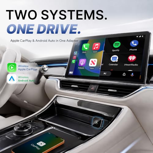 2 in1 Wireless CarPlay Adapter for Apple CarPlay & Android Auto