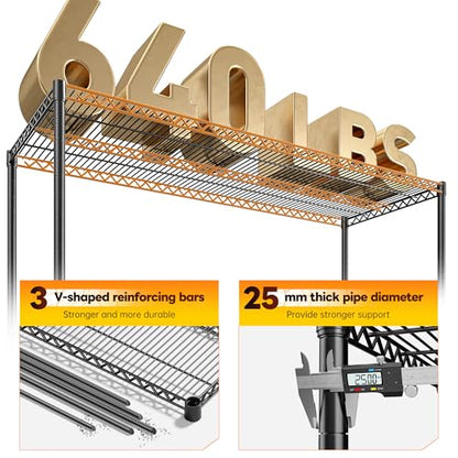 6 Tier Heavy Duty Wire Shelving Unit