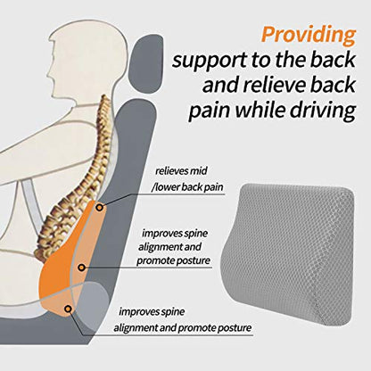Memory Foam Lumbar Support Pillow for Car