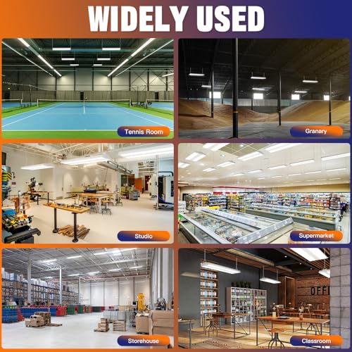 300/240/200W LED Linear High Bay Light 45000LM 5000K 120-277V, 4-Pack (4 Count)