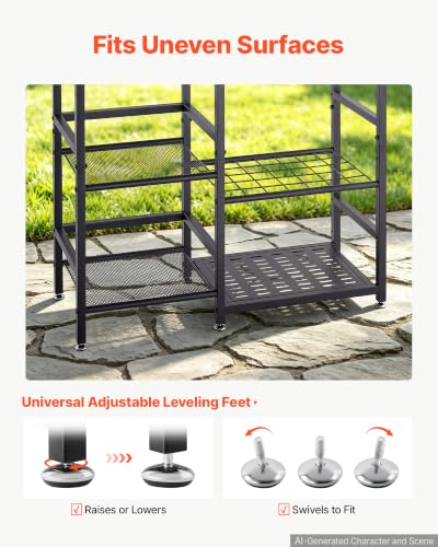 Garden Tool Organizer with Guard Rail