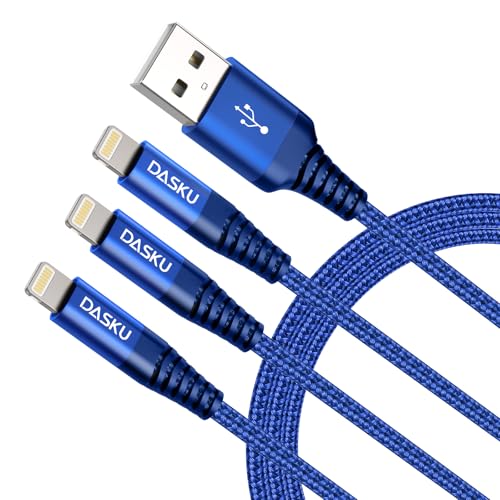 iPhone Charging Cord [MFi Certified] USB A to Lightning Cable 3FT (3 Count)