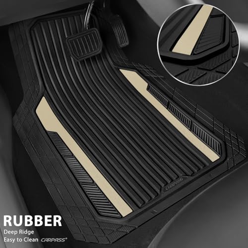 Heavy Duty Rubber Car Mats Metallic (4 Count)