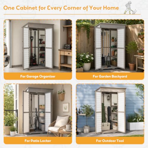 Large Outdoor Storage Cabinet with Dual