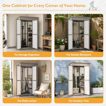 Large Outdoor Storage Cabinet with Dual